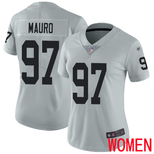 Oakland Raiders Limited Silver Women Josh Mauro Jersey NFL Football #97 Inverted Legend Jersey